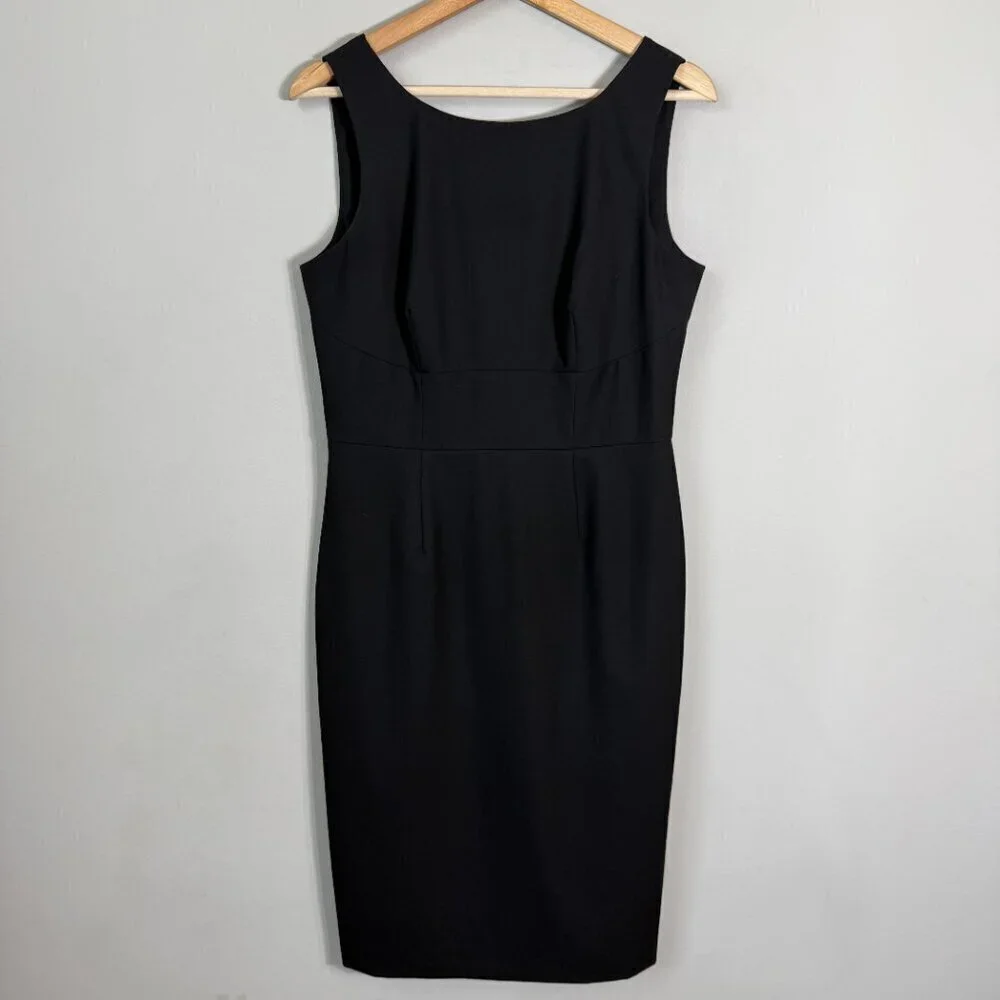 Banana Republic Sleeveless Sheath Dress Women's 6 Black Career Professional LBD